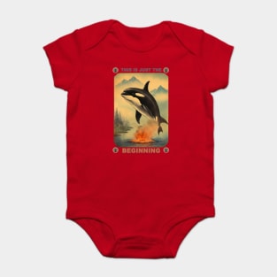 THIS IS JUST THE BEGINNING Tshirt LOL Killer Whale Blow Hole Tee Sealife Marine Ocean Dolphin Top Comfort Colors Oversized Unisex Fit Baby Bodysuit